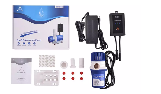 DC40Q 小型實用系列 DC PUMP (WHITE AND BLUE) 直流無刷水泵系列｜USB迷你款至12000L/H 大流量｜多電壓多功率選擇 ｜ 藍白時尚外觀｜DC5V/12V/24V 多電壓覆蓋｜固定速／無極調速可選